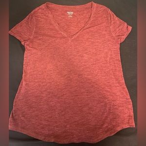 Red v neck shirt